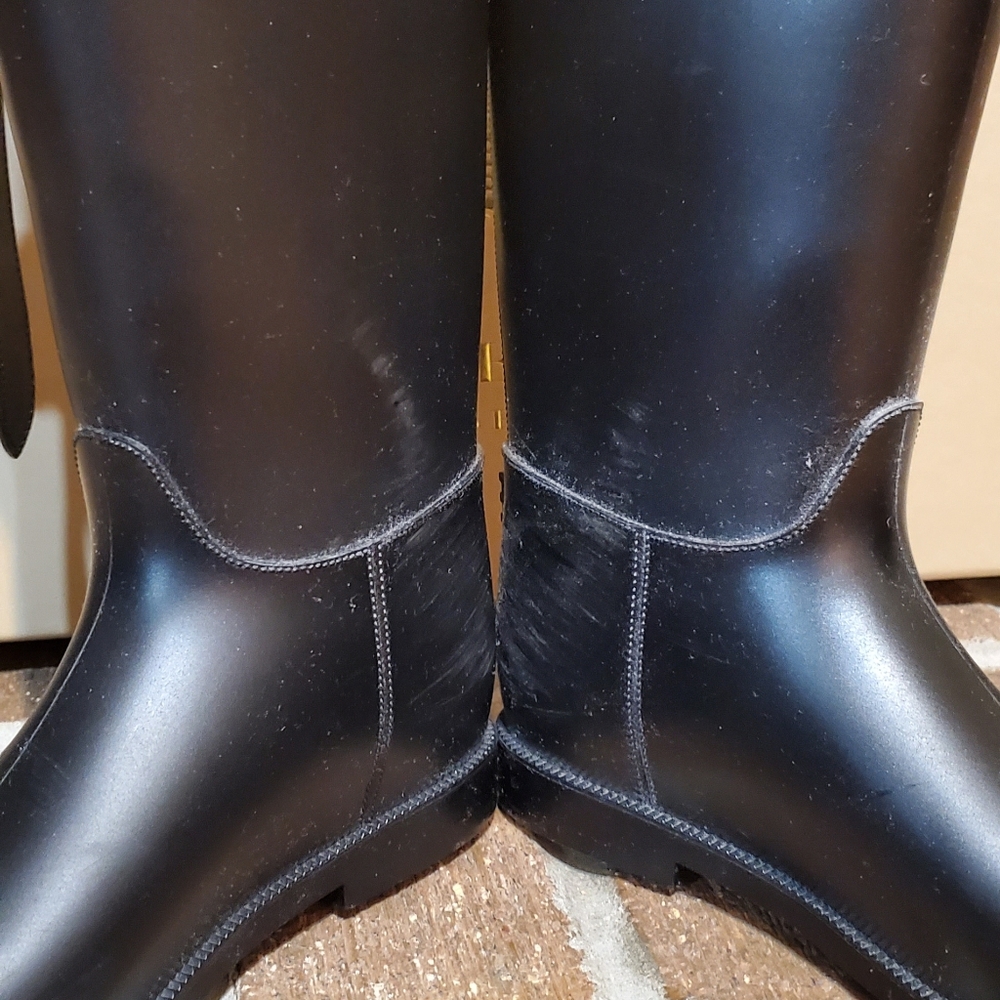 Burberry Equestrian Plaid Lining Rain Boots - 40 - Picture 6 of 6
